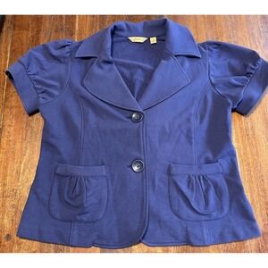 Motto Short Sleeve Blazer Small‎ Cotton Blend